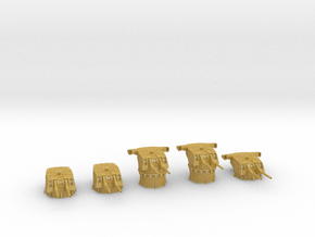 1/600 IJN Type 50 year 3 turrets (8-inch) 1942 Set in Tan Fine Detail Plastic