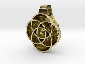 IKIGAI pendante in 18k Gold Plated Brass