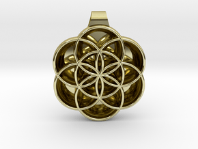 SEED OF LIFE pendante in 18k Gold Plated Brass