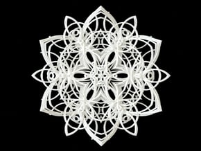 Snowflake Ornament 3 in White Natural Versatile Plastic
