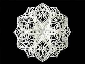 Snowflake Ornament 1 in White Natural Versatile Plastic