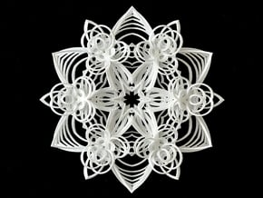 Snowflake Ornament 5 in White Natural Versatile Plastic