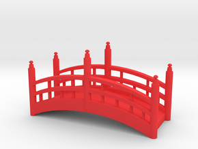 Tiny Japanese bridge in Red Processed Versatile Plastic