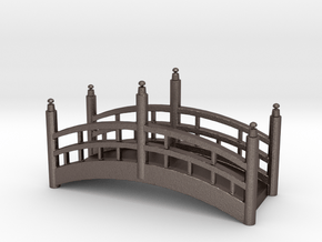 Tiny Japanese bridge in Polished Bronzed-Silver Steel