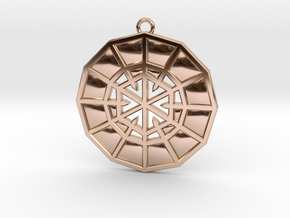 Resurrection Emblem 12 Medallion (Sacred Geometry) in 9K Rose Gold 