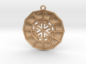 Resurrection Emblem 12 Medallion (Sacred Geometry) in Natural Bronze