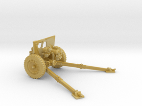 1/87 QF 3.7 inch mountain howitzer with tires in Tan Fine Detail Plastic