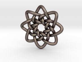 Celtic Knots 05 in Polished Bronzed Silver Steel