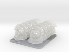 Angels of Shadow V3 Iron Style Shoulder Pads in Clear Ultra Fine Detail Plastic