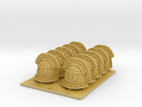 Ultra Corp V3 Iron Shoulder Pads in Tan Fine Detail Plastic