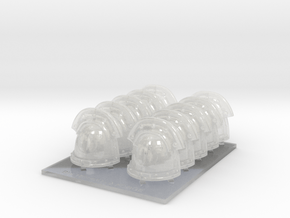 Ultra Corp V3 Iron Shoulder Pads in Clear Ultra Fine Detail Plastic