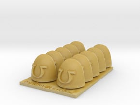 Ultra Corp V6 Corvus Style Smooth Shoulder Pads in Tan Fine Detail Plastic