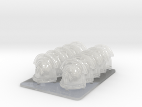Legions Of Michael V3 Iron Shoulder Pads in Clear Ultra Fine Detail Plastic