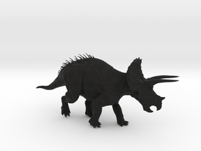 Triceratops - 1/56 (28mm/32mm Tabletop) in Black Smooth Versatile Plastic