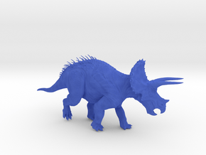 Triceratops - 1/56 (28mm/32mm Tabletop) in Blue Smooth Versatile Plastic