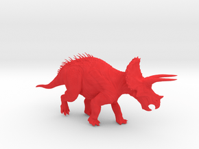 Triceratops - 1/56 (28mm/32mm Tabletop) in Red Smooth Versatile Plastic