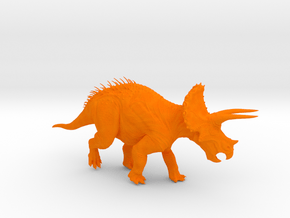 Triceratops - 1/56 (28mm/32mm Tabletop) in Orange Smooth Versatile Plastic