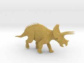 Triceratops - 1/56 (28mm/32mm Tabletop) in Tan Fine Detail Plastic