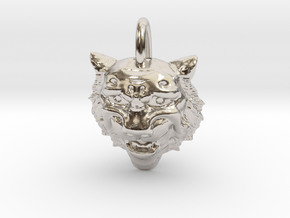 Leopard's head for pendant in Platinum