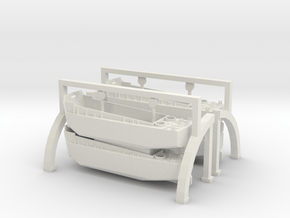 1/144 Scale Over Under Davit with LCVPs in White Natural Versatile Plastic