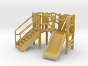 Playground Equipment 01. 1:24 Scale in Tan Fine Detail Plastic