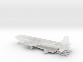 Douglas DC-7 in Clear Ultra Fine Detail Plastic: 1:500