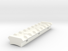 Picatinny Rail (8-Slots) for MAC-10 Snake Silencer in White Smooth Versatile Plastic