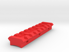Picatinny Rail (8-Slots) for MAC-10 Snake Silencer in Red Smooth Versatile Plastic