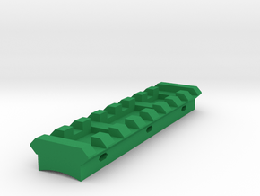 Picatinny Rail (8-Slots) for MAC-10 Snake Silencer in Green Smooth Versatile Plastic