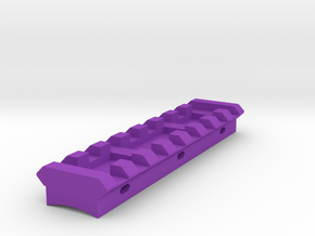 Picatinny Rail (8-Slots) for MAC-10 Snake Silencer in Purple Smooth Versatile Plastic