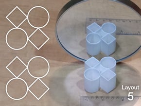 Improved Ambiguous Cylinder Illusion (Layout 5) in White Natural Versatile Plastic