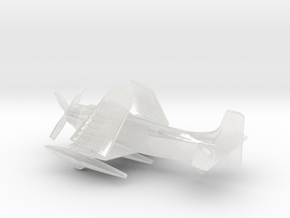 Douglas A-1H Skyraider (folded wings) in Clear Ultra Fine Detail Plastic: 6mm