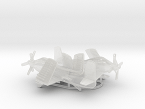 Douglas A2D Skyshark (folded wings) in Clear Ultra Fine Detail Plastic: 1:350
