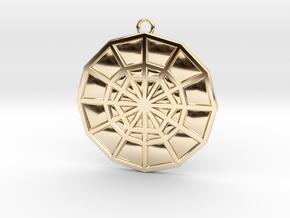 Restoration Emblem 02 Medallion (Sacred Geometry) in 14k Gold Plated Brass