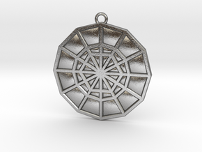 Restoration Emblem 02 Medallion (Sacred Geometry) in Natural Silver