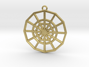 Restoration Emblem 01 Medallion (Sacred Geometry) in Natural Brass