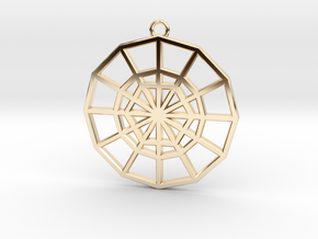 Restoration Emblem 01 Medallion (Sacred Geometry) in 14k Gold Plated Brass