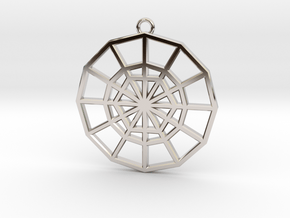 Restoration Emblem 01 Medallion (Sacred Geometry) in Rhodium Plated Brass