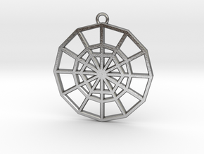 Restoration Emblem 01 Medallion (Sacred Geometry) in Natural Silver