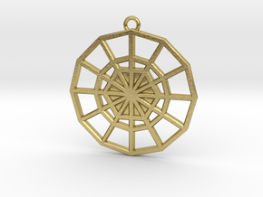 Restoration Emblem 03 Medallion (Sacred Geometry) in Natural Brass