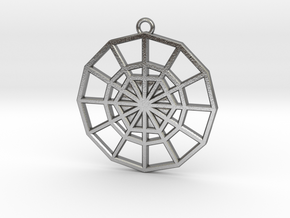 Restoration Emblem 03 Medallion (Sacred Geometry) in Natural Silver