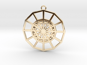 Restoration Emblem 04 Medallion (Sacred Geometry) in 14k Gold Plated Brass