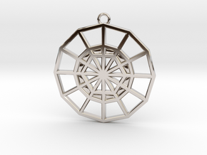 Restoration Emblem 04 Medallion (Sacred Geometry) in Rhodium Plated Brass