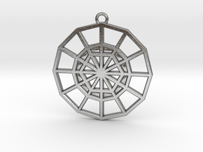 Restoration Emblem 04 Medallion (Sacred Geometry) in Natural Silver