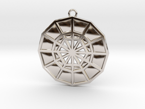 Restoration Emblem 05 Medallion (Sacred Geometry) in Rhodium Plated Brass