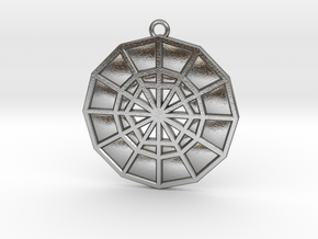 Restoration Emblem 05 Medallion (Sacred Geometry) in Natural Silver