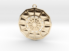 Restoration Emblem 06 Medallion (Sacred Geometry) in 9K Yellow Gold 