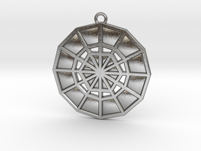 Restoration Emblem 06 Medallion (Sacred Geometry) in Natural Silver
