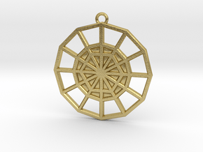 Restoration Emblem 07 Medallion (Sacred Geometry) in Natural Brass