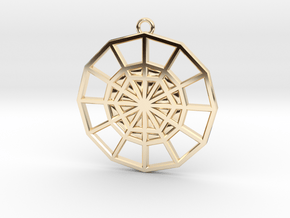 Restoration Emblem 07 Medallion (Sacred Geometry) in 14k Gold Plated Brass